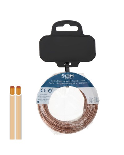 Flat Parallel Transparent Cable EDM 2x0.75mm 25m
